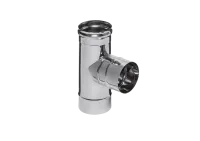 тройник феррум угол 90°, нержавеющий (304/0,8мм), ф115, по воде