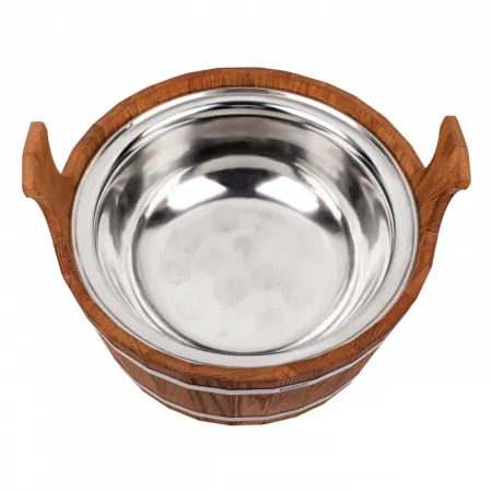 шайка 15л с нержавеющей вставкой woodson дуб