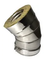 колено craft утепленное угол 135° нержавеющее (304/0,5/304/0,5мм), ф150/200, по воде