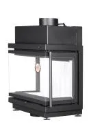 топка каминная альфа 700, три стекла, белый шамот подовая, экокамин 