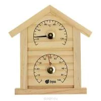 термометр с гигрометром (банная станция) "домик", 23,6*22*1,9 см, банные штучки