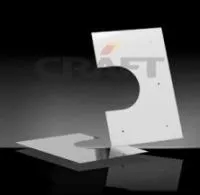 разделка craft потолочная декоративная нерж. (430), 450*302, с отв. ф250, двухсоставная