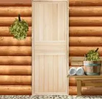 дверь деревянная, глухая, вертикальная, липа экстра, 170*70 см, добропаровъ
