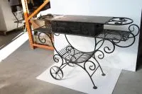 мангал м-18, 64*34*18см, антрацит, с крышкой, на колесах  дачный эксперт