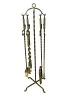 набор для камина на стойке 4 предмета эфес 87см черный, банный эксперт